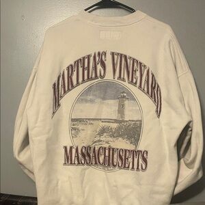 Martha's Vineyard Graphic Crewneck Sweatshirt - Cream